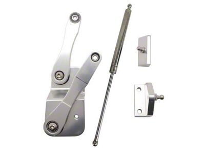 1947-1954 Chevy Truck Billet Aluminum Hood Hinges, Clear Anodized, Steel Hood