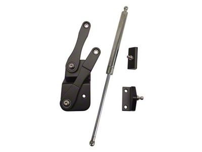 1947-1954 Chevy Truck Billet Aluminum Hood Hinges, Matte Black Fusioncoat, Steel Hood