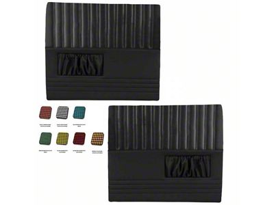 1947-19551st Chevy-GMC Truck Sport Door Panels With Houndstooth Insert, Large Flat Style