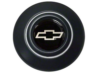 Steering Wheel Horn Cap Retro OE Black/Silver Bowtie