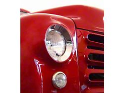 1947-1980 Chevy-GMC Truck Frenched Headlight Bezel Kit, Chrome 7