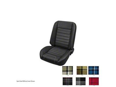 TMI 1947-1987 Chevy-GMC Truck Sport Lowback Bucket Seats WIth Plaid Inserts