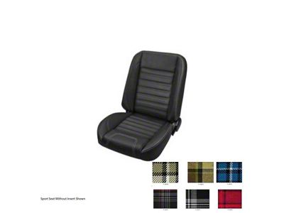 1947-1987 Chevy-GMC Truck TMI Sport Lowback Bucket Seats WIth Plaid Inserts