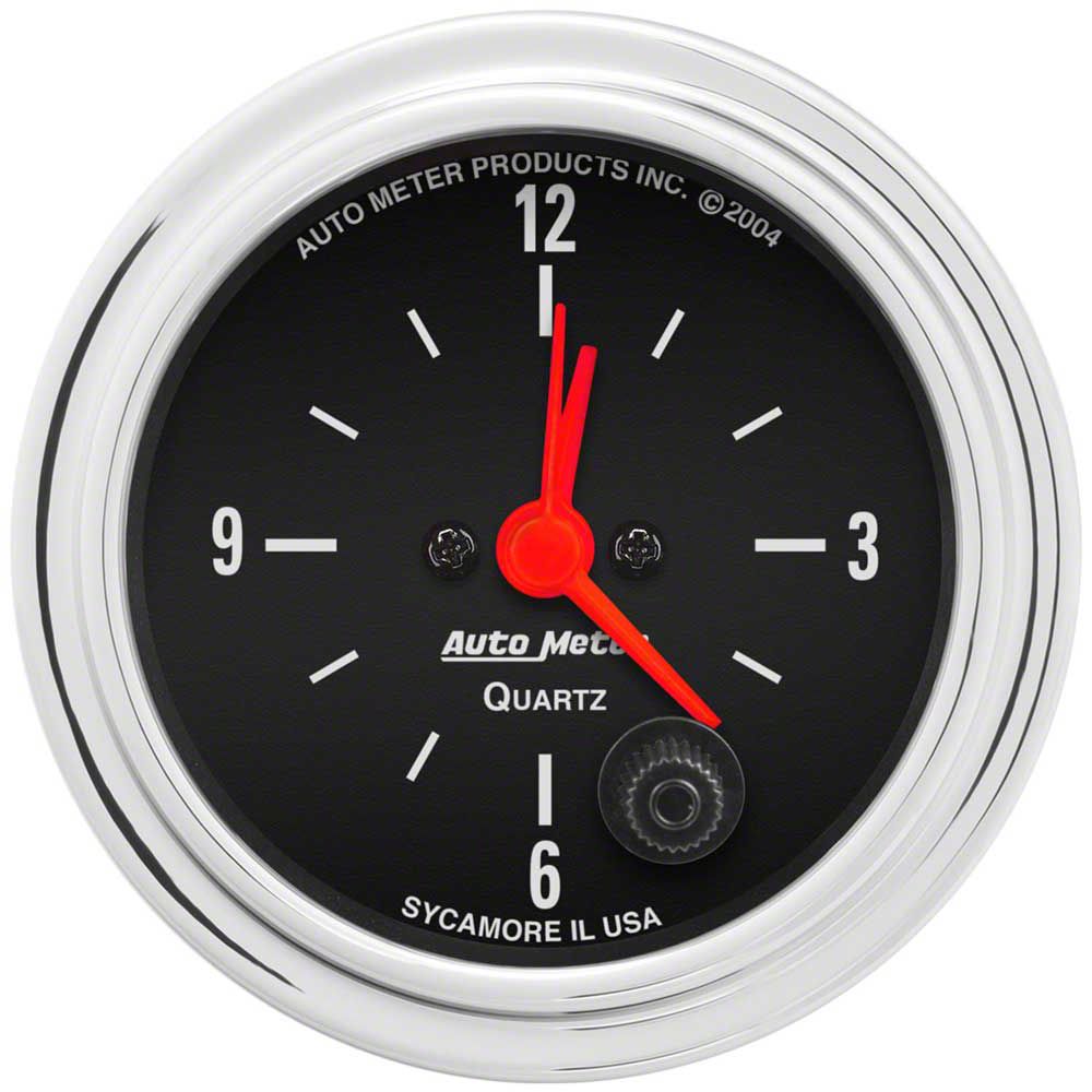 Auto Meter Ecklers Traditional Chrome Series 21/16Inch 12Hour Clock 2585