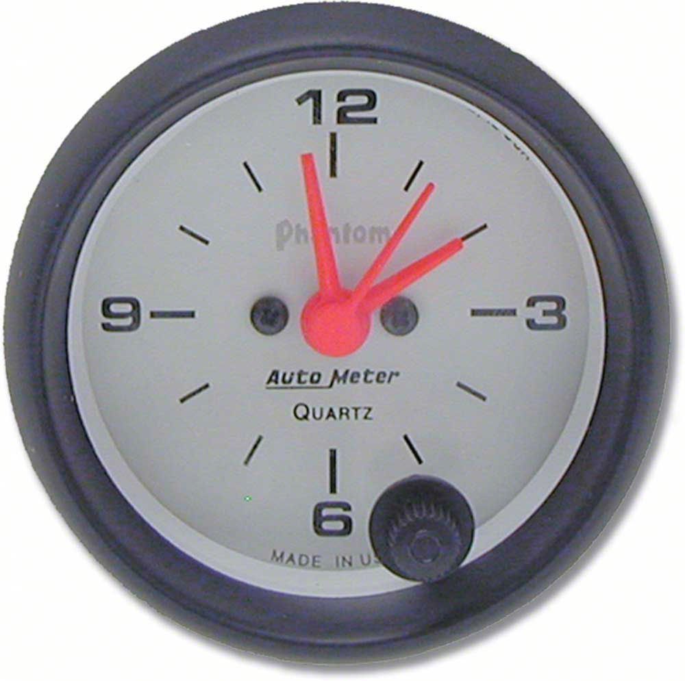 Auto Meter Ecklers Phantom Series 21/16Inch 12Hour Clock 5785