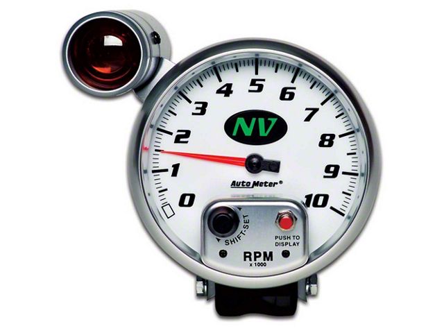 1947-1998 Chevy & GMC Truck Tachometer, 5, White Face, 10,000 RPM, External Shift-Lite, NV, AutoMeter