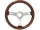 Volante S6 Steering Wheel Mahogany/Brushed 47-02