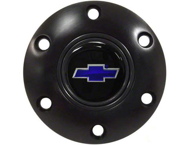 Steering Wheel Horn Cap S6 Black/Blue Bowtie