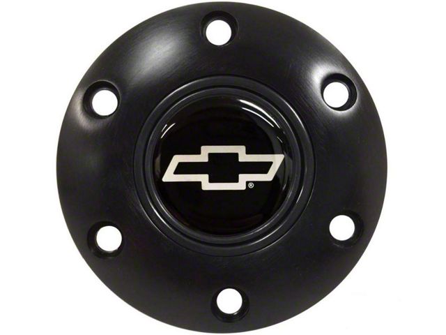 Steering Wheel Horn Cap S6 Black/Silver Bowtie