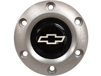Steering Wheel Horn Cap S6 Brushed/Silver Bowtie