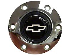 Steering Wheel Horn Cap S6 Chrome/Silver Bowtie