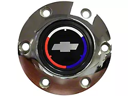 Steering Wheel Horn Cap S6 Chrome/TriColor Bowtie