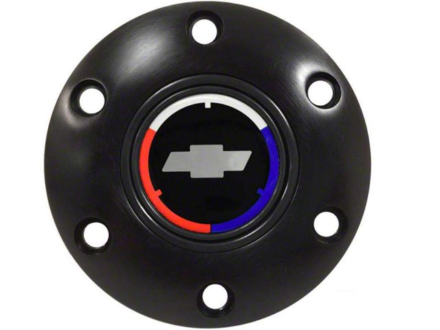 Steering Wheel Horn Cap S6 Black/TriColor Bowtie