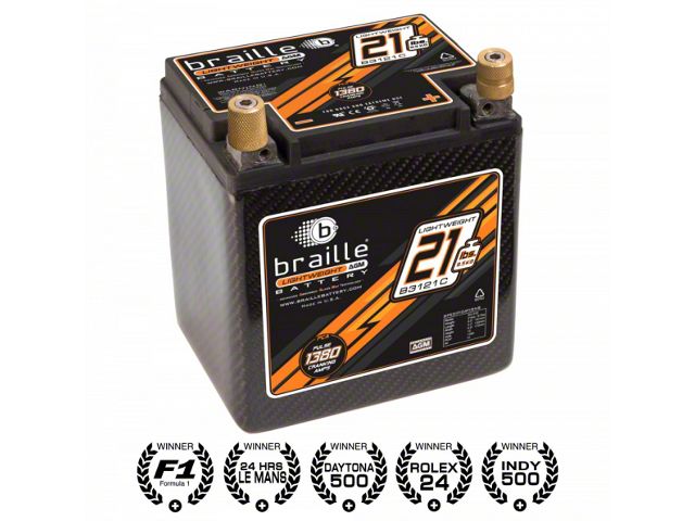 1947-2024 Braille Advanced AGM Lightweight Carbon Fiber Racing Battery