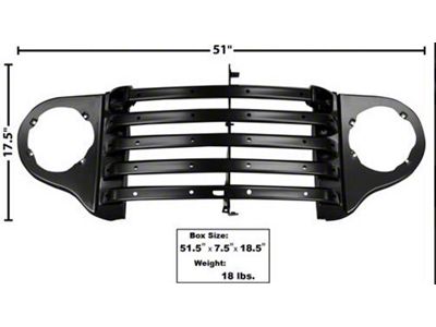 OPR 1948-1950 Ford Pickup Grille Panel w/ Park Lamp Bezel