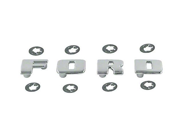 1948-1952 Ford Pickup Grille Panel Letter Set, FORD