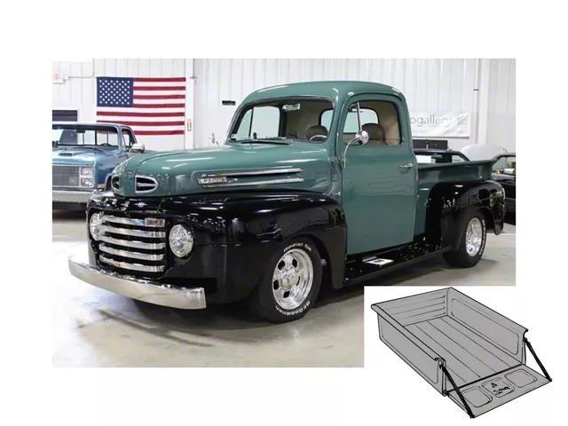 1948-50 Ford F1 Pickup Bed, Assembled, 6-1/2 Foot Short Bed, 1/2 Ton