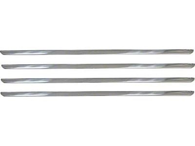 1948-50 Ford Pickup Hood Side Molding Set, Stainless Steel, 4 Pieces