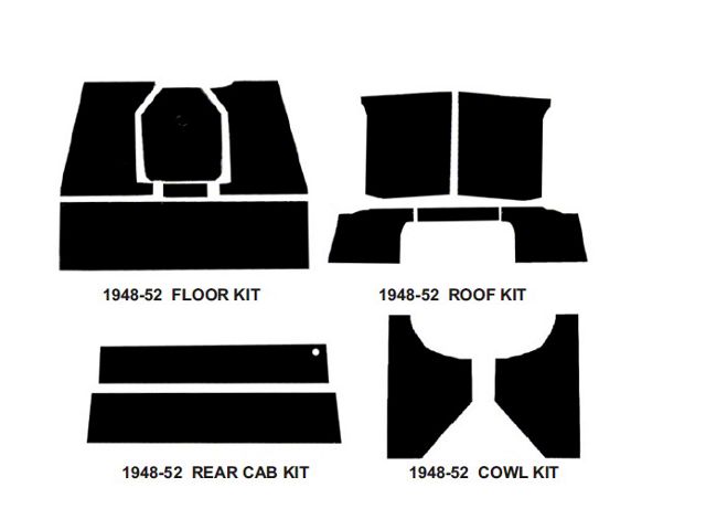 1948-52 Ford Pickup AcoustiSHIELD, Complete Cab Insulation Kit