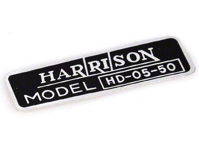 1949-1951 Chevy Heater Decal, Harrison