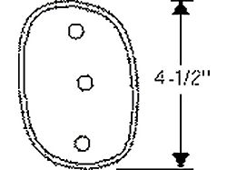 1949-1951 Chevy Mounting Gaskets, Taillight And License Bracket, Sedan Delivery (Styleline Sedan Delivery)