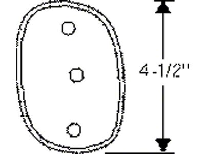 1949-1951 Chevy Mounting Gaskets, Taillight And License Bracket, Sedan Delivery (Styleline Sedan Delivery)