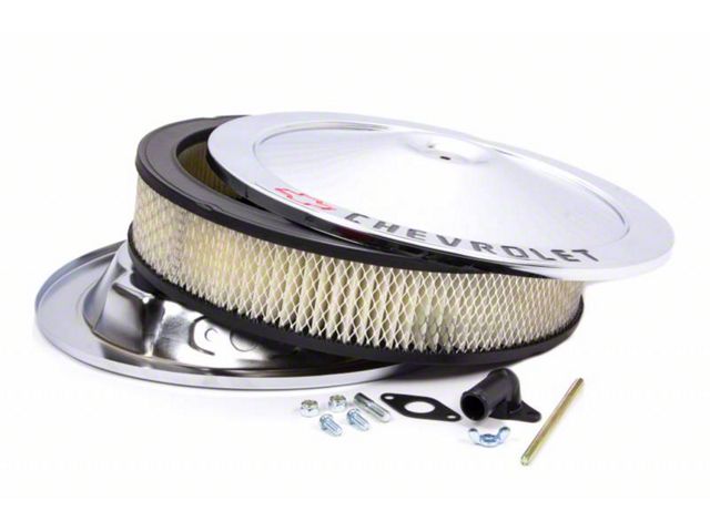 Air Cleaner,14,Chrome,w/Chevy Script & Bowtie,55-72