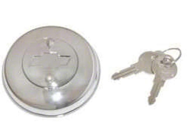 1949-1954 Chevy Gas Cap, Locking, With Bowtie Embossed Logo