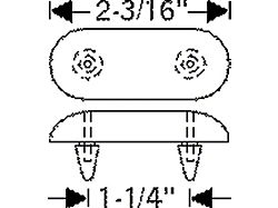 1949-1954 Chevy Rubber Bumpers, Rear Bumper Deflector
