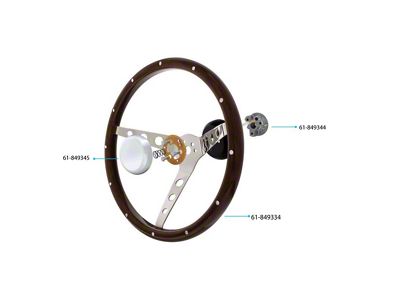 1949-1987 Chevy-GMC Truck Woodgrain Steering Wheel, 15