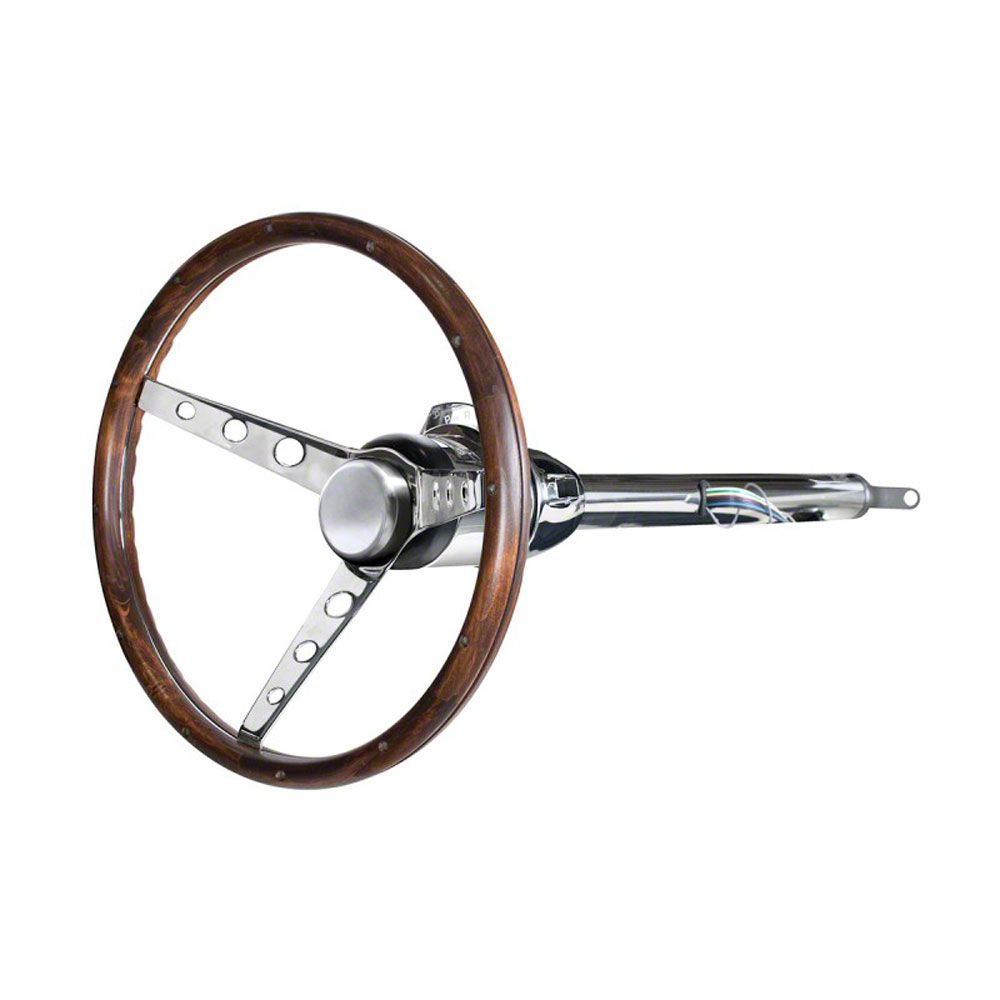Grant 15" Stainless Steel Steering Wheel For 1969-1987 Buick Muscle Cars - Black, Chrome