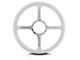 1949-1994 Chevy-GMC Truck Lecarra 1Steering Wheel-15, Polished Spokes, White Leather Wrap
