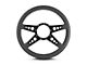 1949-1994 Chevy-GMC Truck Lecarra GT Steering Wheel-14, Black Spokes, Dark Grey Leather Wrap