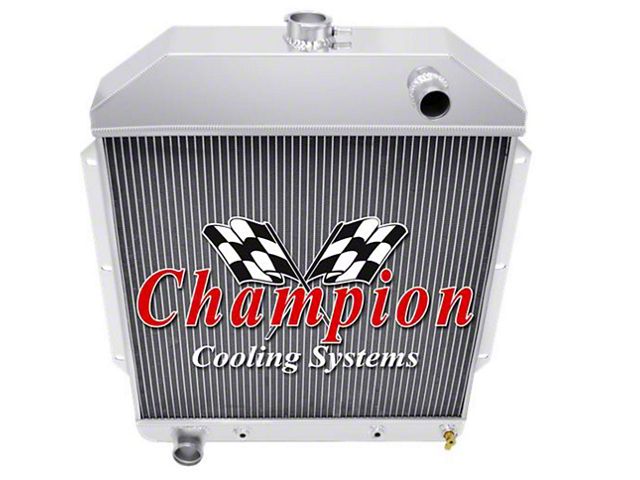 1949-53 Passenger Car Champion Aluminum Radiator, Ford Engine, 3-Row