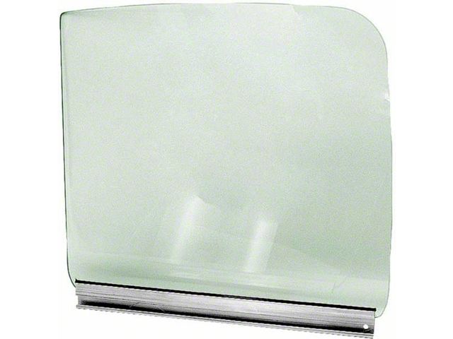 1951-1954 Chevy-GMC Truck Door Glass Installed In Channel-Green Tinted Glass, Left