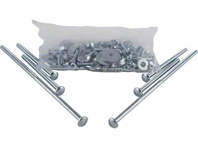 1951-53 Chevy Truck Bed 282 Bolt Kit Zinc Plated Short Bed Step Side