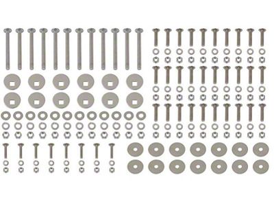 1951-53 Chevy Truck Bed 326 Piece Bolt Kit Zinc Plated Long Bed Step Side