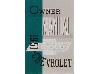 1951 Chevy Car Owners Manual