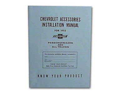 1952 Chevy Accessories Installation Manual