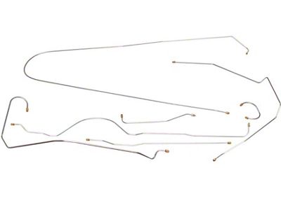 1952 Chevy-GMC Truck 2WD Standard Cab Shortbed Manual Drum Brake Line Set 6pc, OE Steel