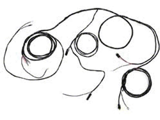 1953-1955 Corvette Rear Body And Lights Wiring Harness 6 Volt Show Quality (Convertible)