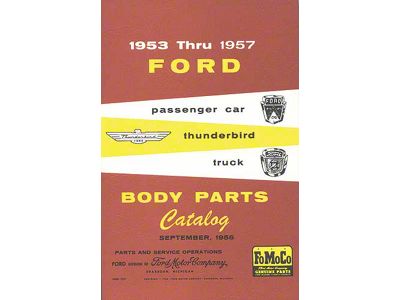1953-1957 Ford & Thunderbird Body Parts Catalog, 456 Pages