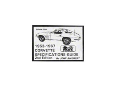 1953-1967 Corvette NCRS Specifications Guide I Book