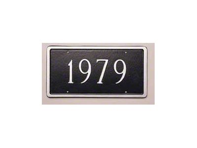 1953-1996 Corvette Silver Tone License Plate With Car Year