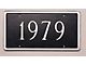 1953-1996 Corvette Silver Tone License Plate With Car Year