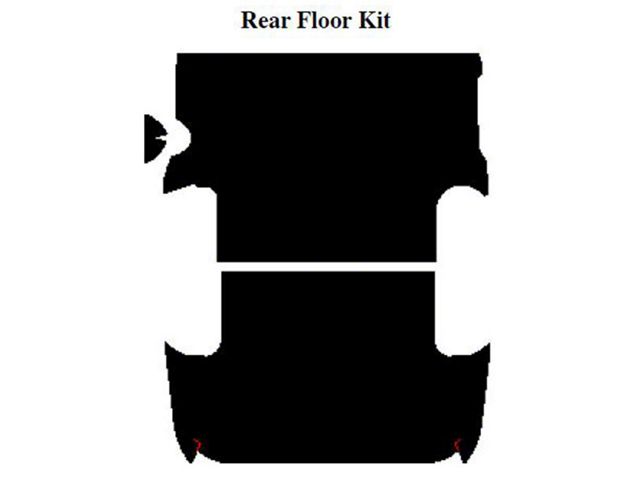 1953-55 Ford Pickup AcoustiSHIELD, Rear Floor Insulation Kit, Panel Delivery