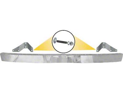 Front Bumper, Chrome,Includes Chrome Brackets