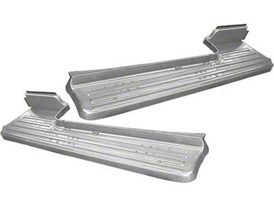 1953-56 Ford Pickup Short Bed Running Boards, Ribbed, 6' Short Bed