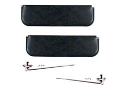 Sunvisor Kit Chrome Brackets/Black 54-55E