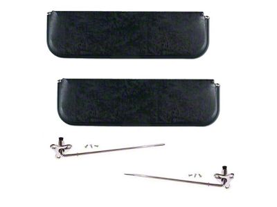 Sunvisor Kit Chrome Brackets/Black 54-55E
